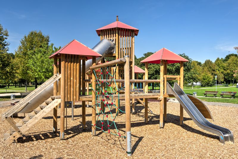 Completed Playground with Mulch